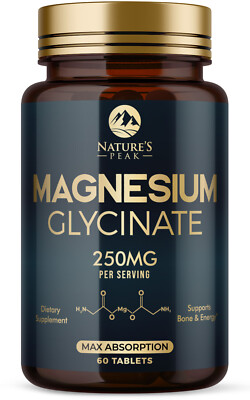 Magnesium Pills Extra Strength Chelated for Ultra Absorption Magnesium Glycinate