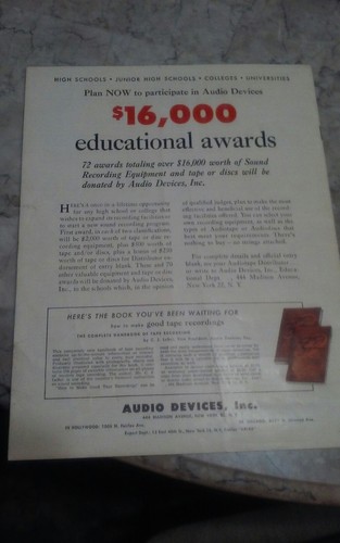 Vintage recording studio catalog..1956 1957 audio record