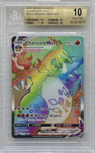 Pokemon Champion's Path CHARIZARD VMAX BGS 10 BGS10 PRISTINE Pokemon Champion's Path CHARIZARD VMAX BGS 10 BGS10 PRISTINE