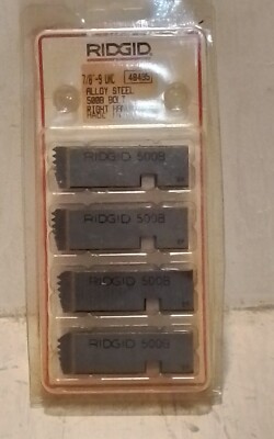 New RIDGID 500B 48495 RH 7/8''-9 UNC HS Bolt Dies Set RIGHT HAND NOS - (SP184)