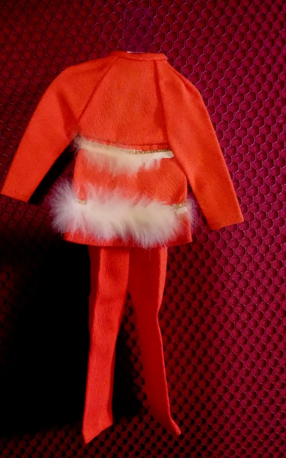 Barbie 1970 Fur Sighted #1796 Orange Hat Coat Pants Heels Tagged Very Good-Mint