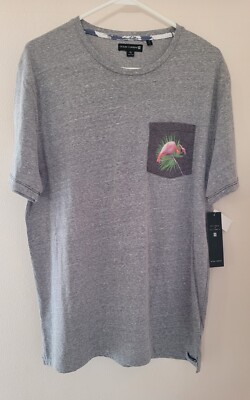 Ocean Current Men s T-Shirt Size XL Pocket Short Sleeves Gray Cotton, New