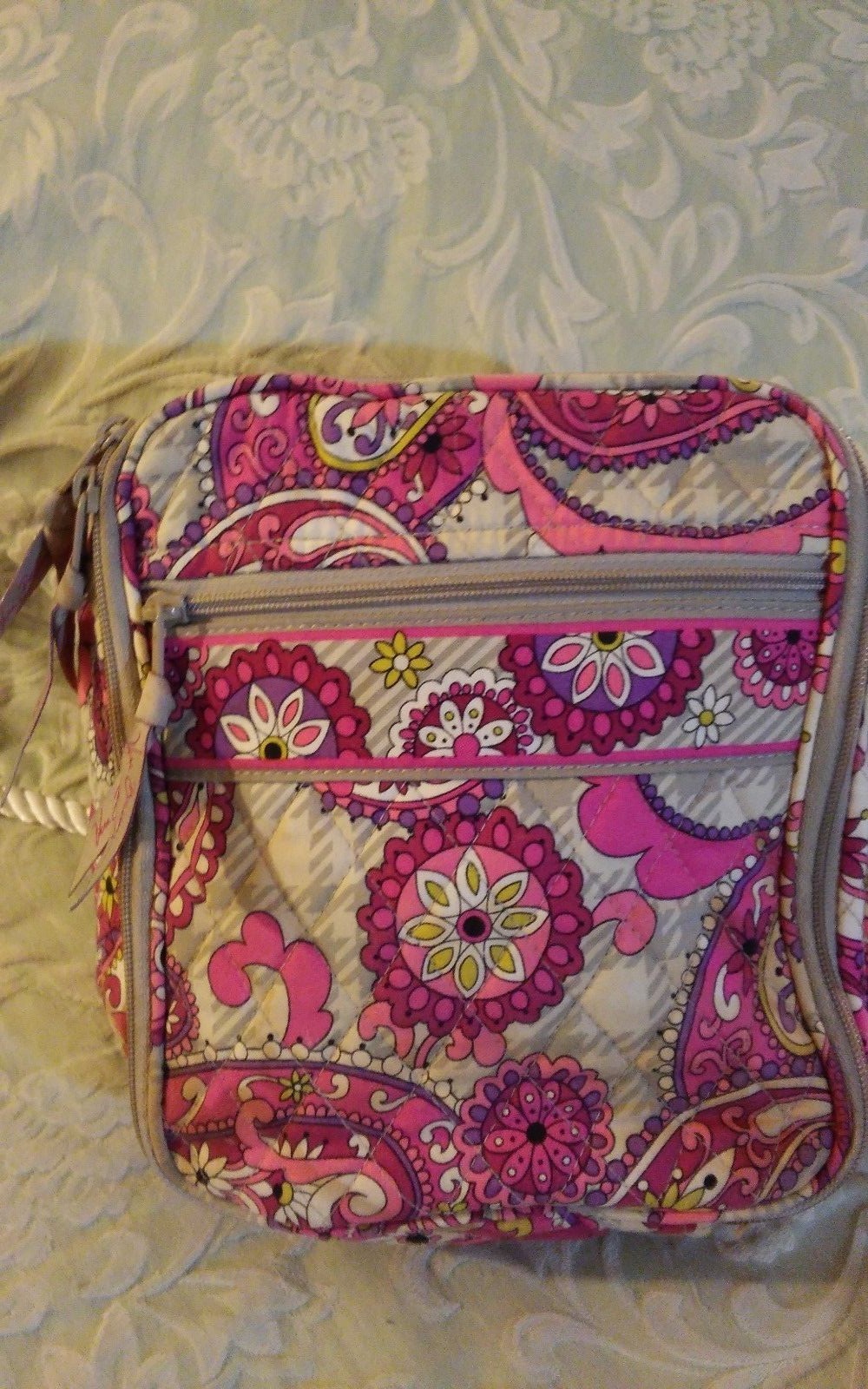 Vera Bradley Quilted Square zip around Lunch Sack