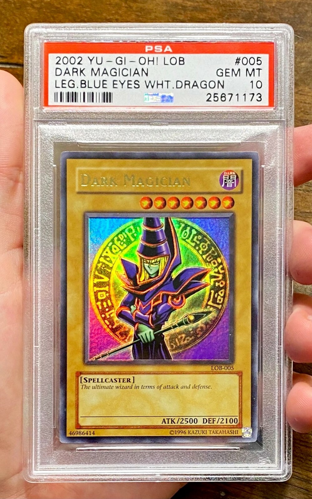 2002 Yu-Gi-Oh Legend Of Blue Eyes DARK MAGICIAN LOB-005 2002 Yu-Gi-Oh Legend Of Blue Eyes DARK MAGICIAN LOB-005