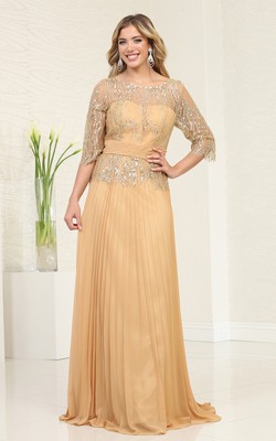 May Queen MQ2007 Sweetheart Sheer Detailed Rhinestone Formal Gown