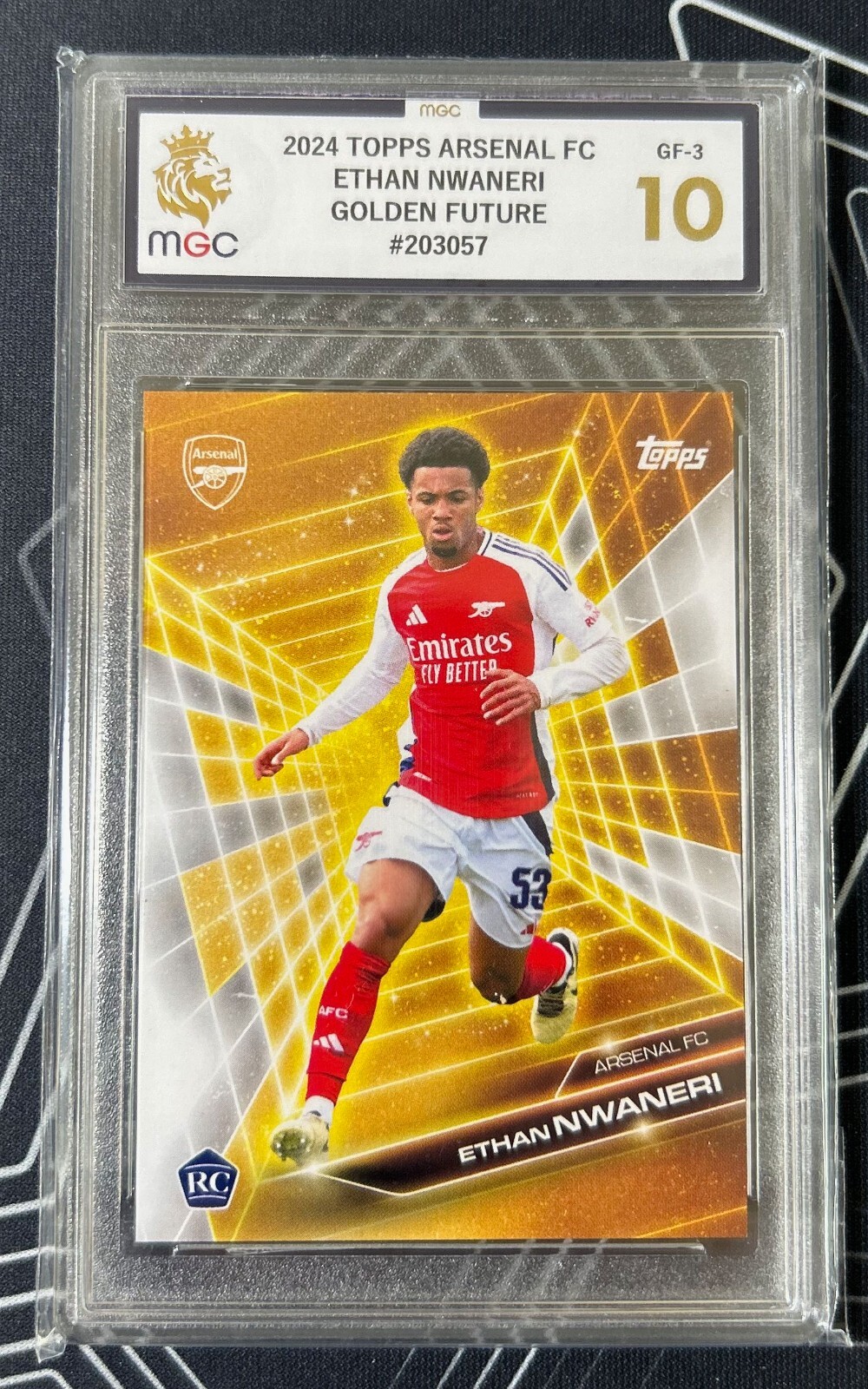アーセナル NWANERI 53 2024-25 Topps Chrome UEFA Ethan Nwaneri Rookie Auto Blue
