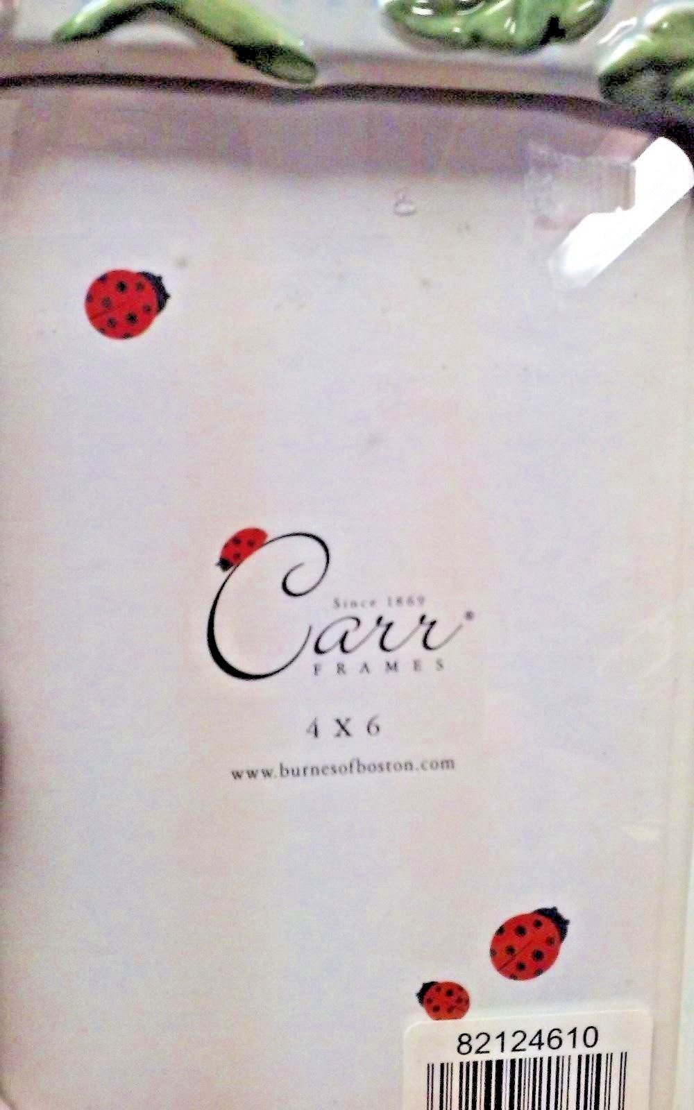 Flower ceramic 4x6 photo frame by Carr Frames made in China in 2000