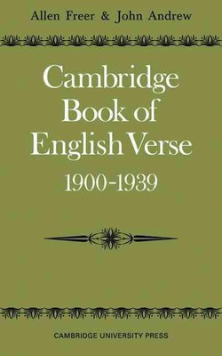 Cambridge Book of English Verse 19001939 by Allen Freer (English) Paperback Book