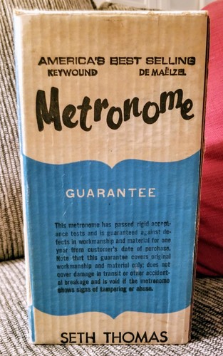 Vintage Seth Thomas 1104 Metronome Wind Up in Original Box