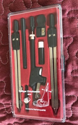 Zirkel Set 7tlg. Zeichenzirkel, Schüler Bedarf, Studenten, Mathe, Schulbedarf