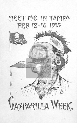 Buccaneer Pirate Gasparilla Tampa Bay Florida FL Reprint Postcard