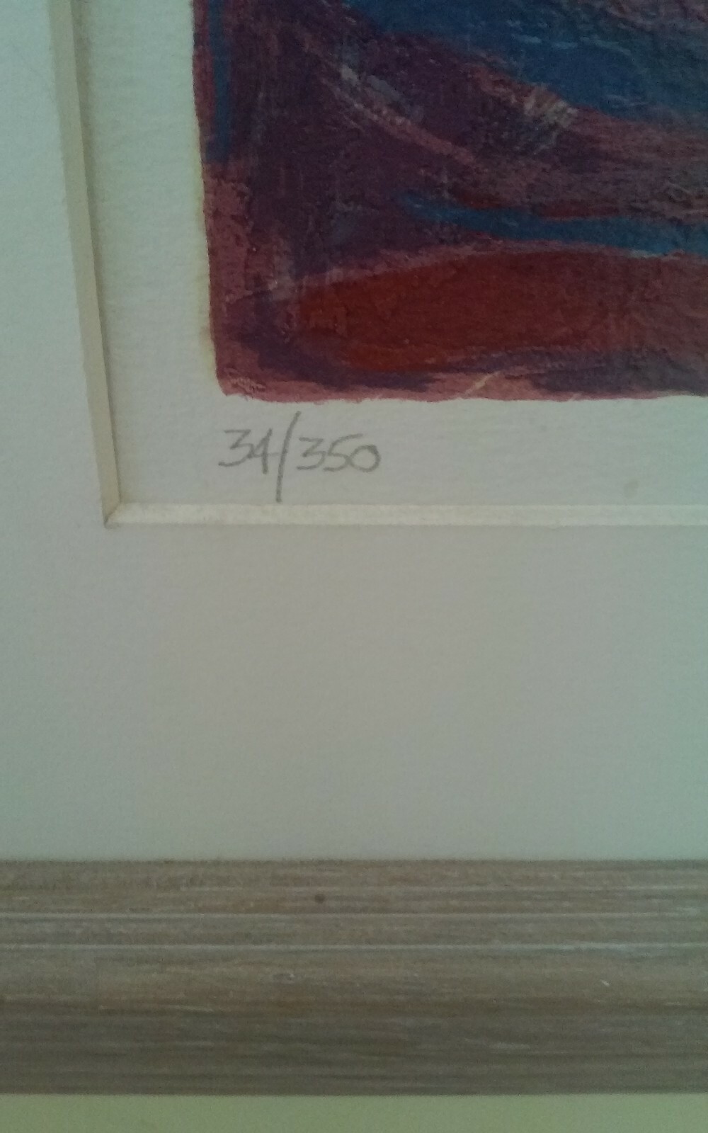 art Barbara Wood blue lady serigraph. With certificate  Of authenticity.