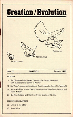 Creation / Evolution Journal #9 American Humanist Association NCSE Creationism