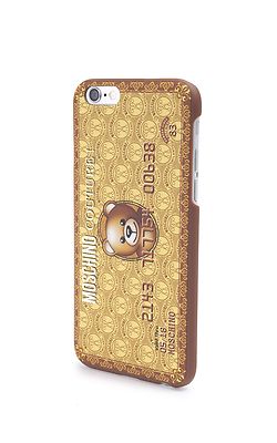 SS16 Moschino Couture Jeremy Scott Gold Bear Credit Card CASE FOR iPhone 6+ PLUS