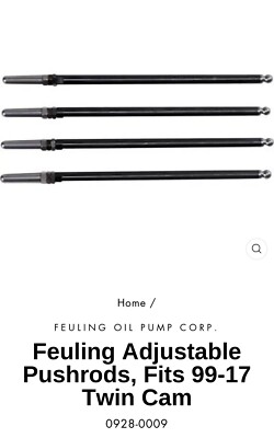 Fueling HP+ Pushrods, Adjustable TC 99-17 .120 Wall Thickness Made In The USA