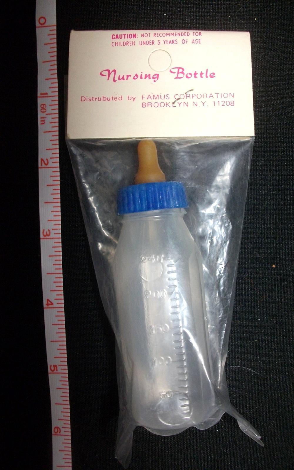 Vintage Dime Store Nursing Bottles For Baby Doll Hong Kong One Original Package