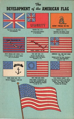 The Development of the American Flag Fort Tinconderoga Museum N.Y. Postcard R4