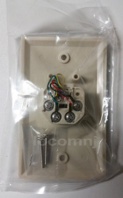 PHONE WALL PLATES 4-Wire (Ivory) 34 Telephone Wall Plates with Screws, NEW