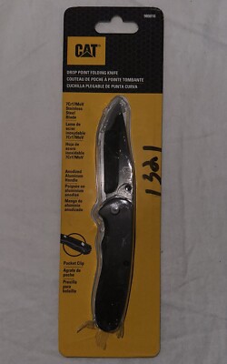 Cat 7 Inch Folding Knife, Black, 980016