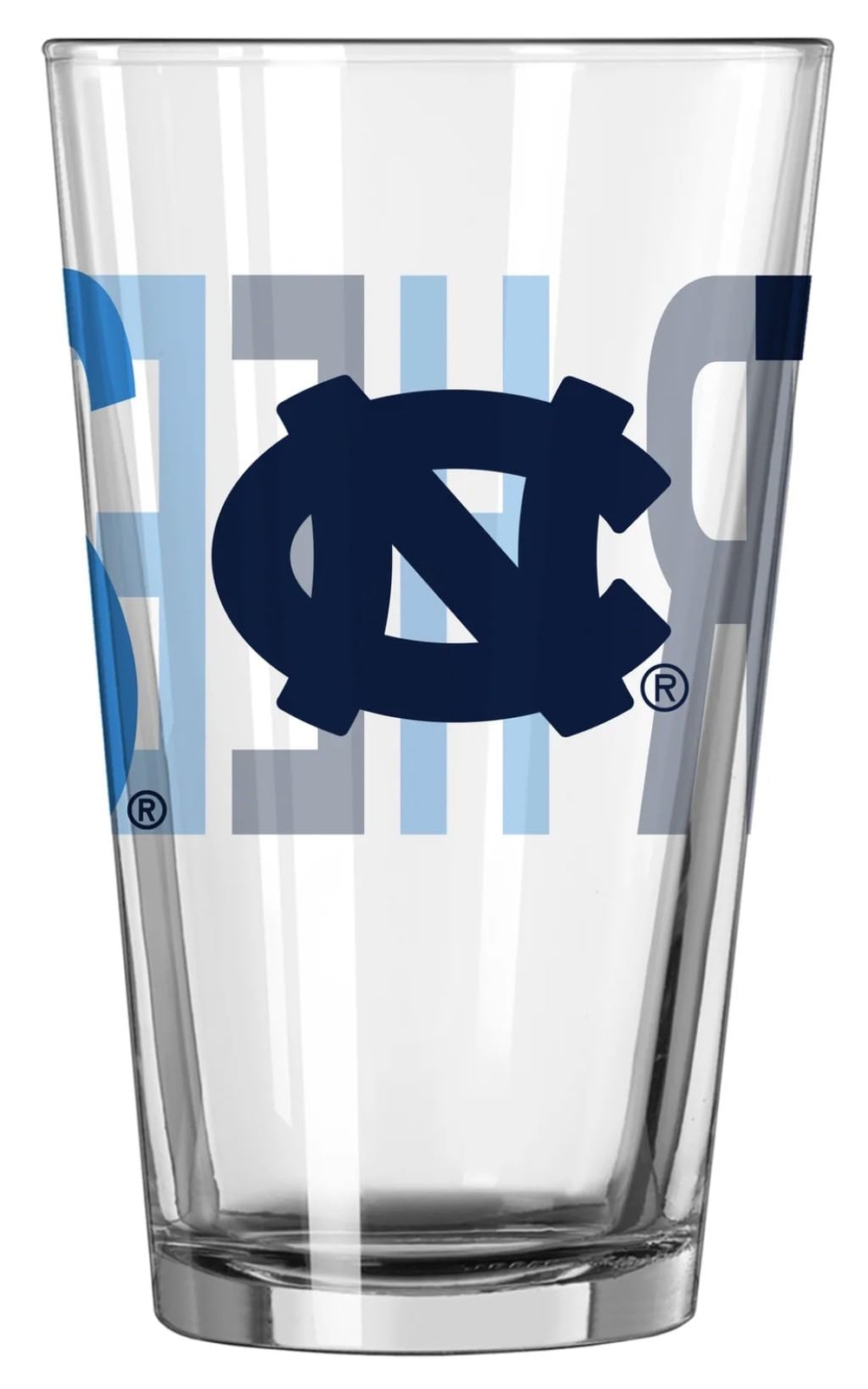 logobrands NCAA Overtime Pint Glass, 16oz (North Carolina Tar Heels)