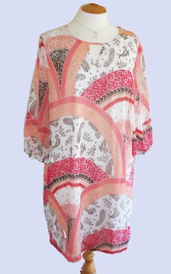 JD Williams Fully Lined Tunic style Shift Dress Plus size UK 18