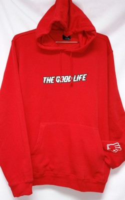 The Good Life Pullover Hoodie Fleece Long Sleeve Sweatshirt Pocket M Red Medium
