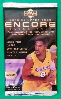 2000-01 Upper Deck Encore NBA Basketball Trading Cards Sealed Hobby Pack