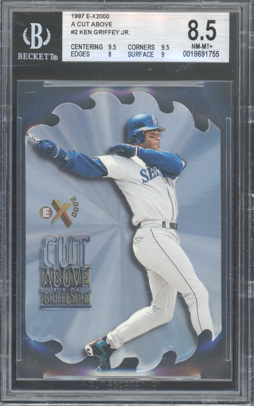 1997 E-X2000 A Cut Above #2 Ken Griffey Jr. Rare SSP NM-MT+ BGS 8.5