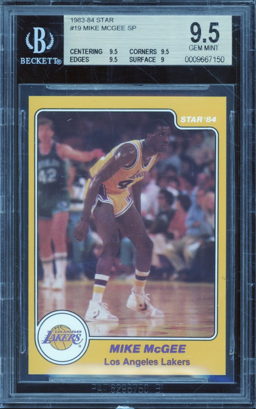 1983 Star Basketball #19 Mike McGee SP Gem Mint BGS 9.5