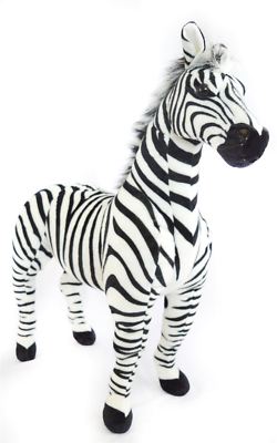 Zelassie the Zebra | 2.5 Foot Big Stuffed Animal Plush Zebra