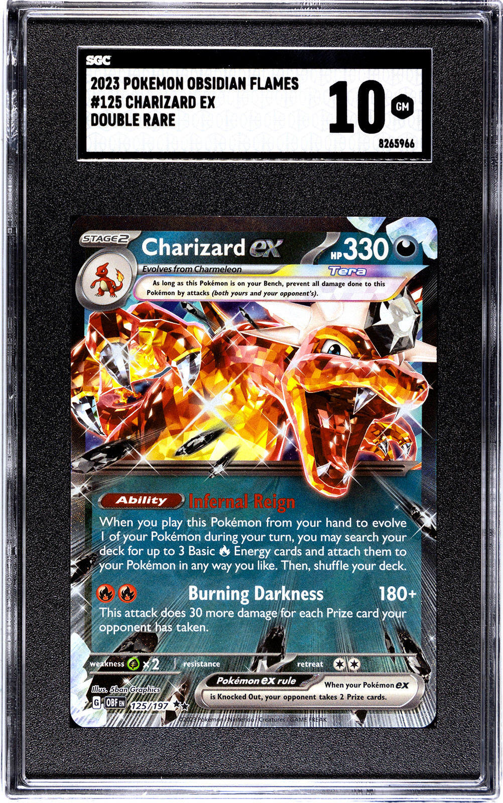 Charizard EX Pokémon 2023 Obsidian Flames Double Rare 125 Charizard EX Pokémon 2023 Obsidian Flames Double Rare 125