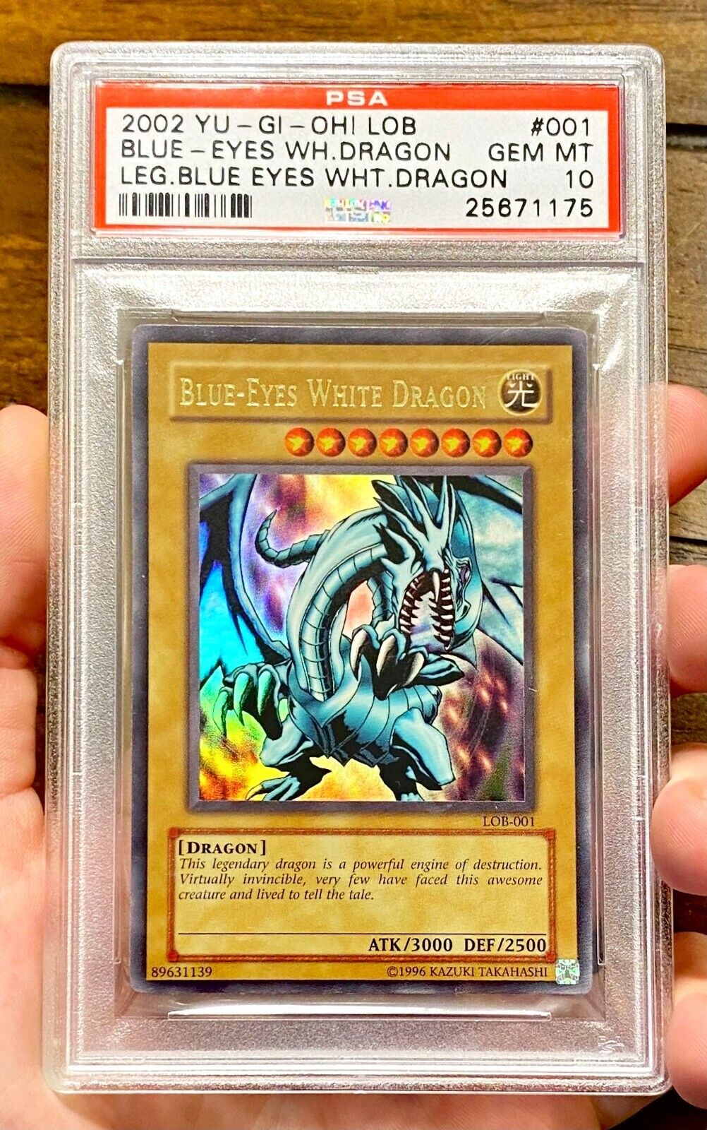 2002 Yu-Gi-Oh! Legend Of BLUE-EYES WHITE DRAGON LOB-001 2002 Yu-Gi-Oh! Legend Of BLUE-EYES WHITE DRAGON LOB-001