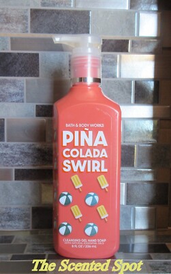 Bath & Body Works White Barn PINA COLADA SWIRL Cleansing Gel Hand Soap *NEW*