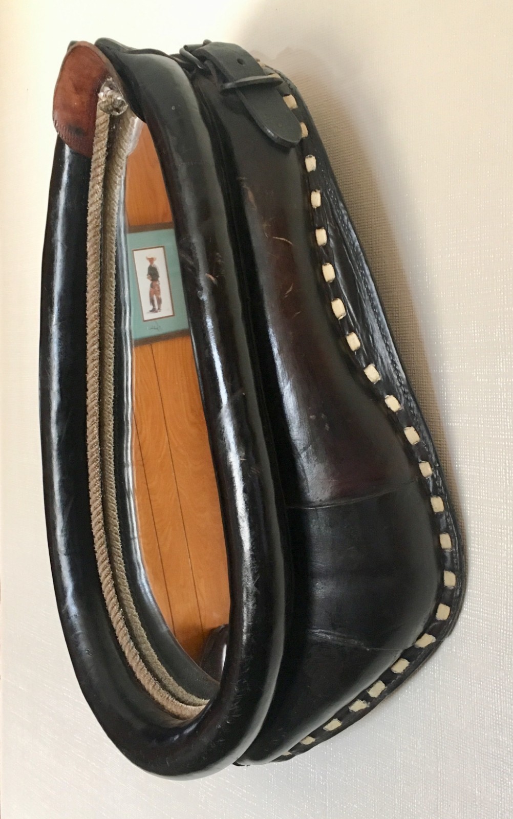 Antique horse collar mirror