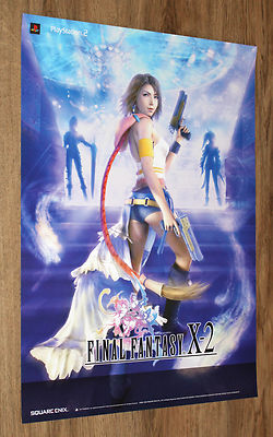 ファイナルファンタジー X-2 ポスター Final Fantasy X-2 very rare Promo Poster 59x42cm Square Enix