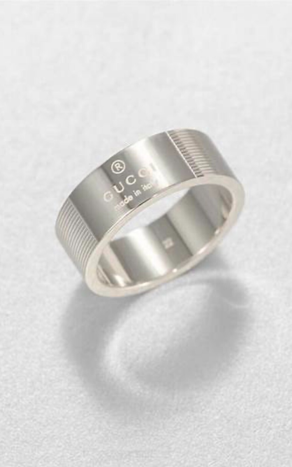 NIB Authentic Gucci Sterling 925 Silver Signature Band Ring NIB Authentic Gucci Sterling 925 Silver Signature Band Ring