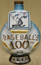 1969 "Baseball 100th Anniversary" Jim Beam whiskey alcohol ...