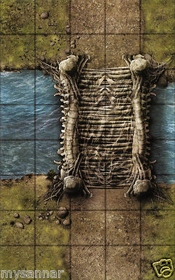 Dungeons & Dragons SKELETAL BRIDGE 2 Gamemastery D&D Pathfinder Map Tiles - BR
