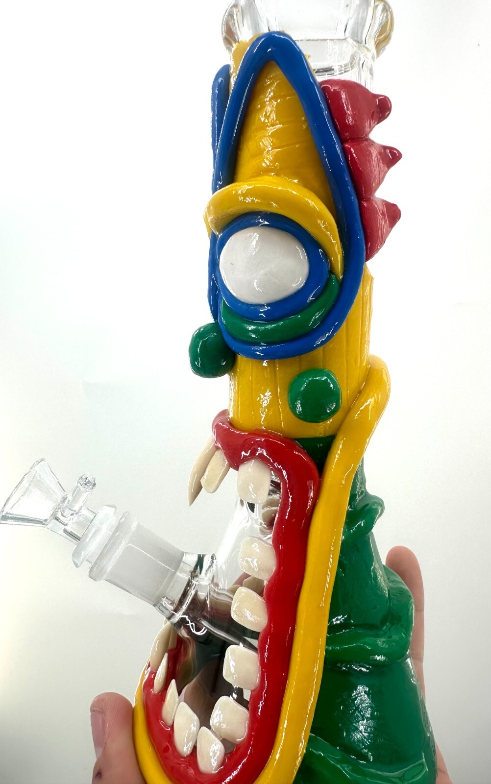 10in 3D Glass Bongs Smoking Glass Water Pipe with 14mm catcher High Quality