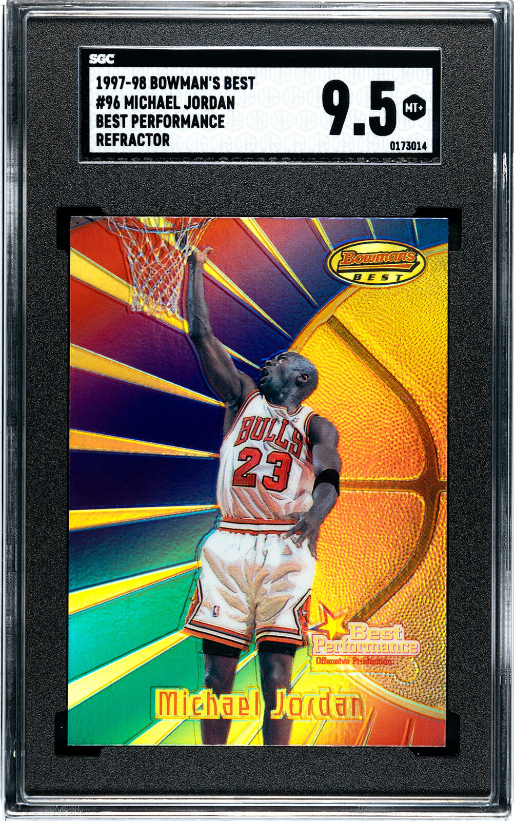 マイケルジョーダン 1997 Bowman's Refractor 1997-98 Bowman's Best Refractor #96 Michael Jordan Bulls NBA
