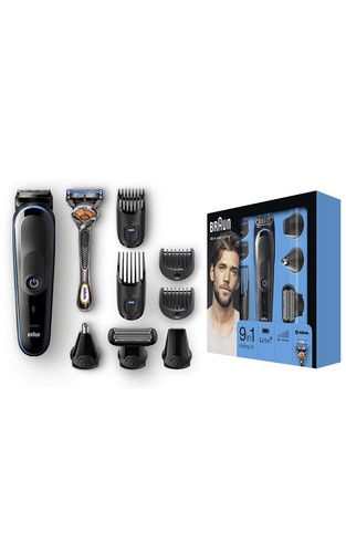 Braun 9-in-1 All-in-One Trimmer MGK5080 Beard Trimmer and Hair Clipper, Body ...