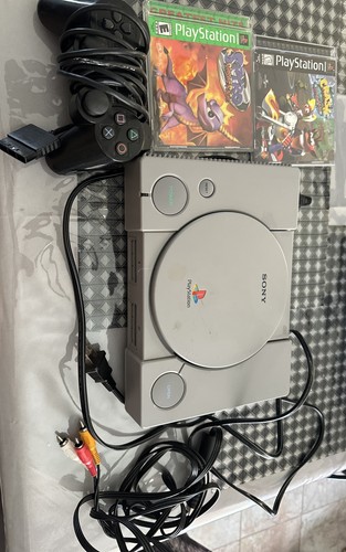 Sony PlayStation 1 Video Game Console - Gray With 2 Games