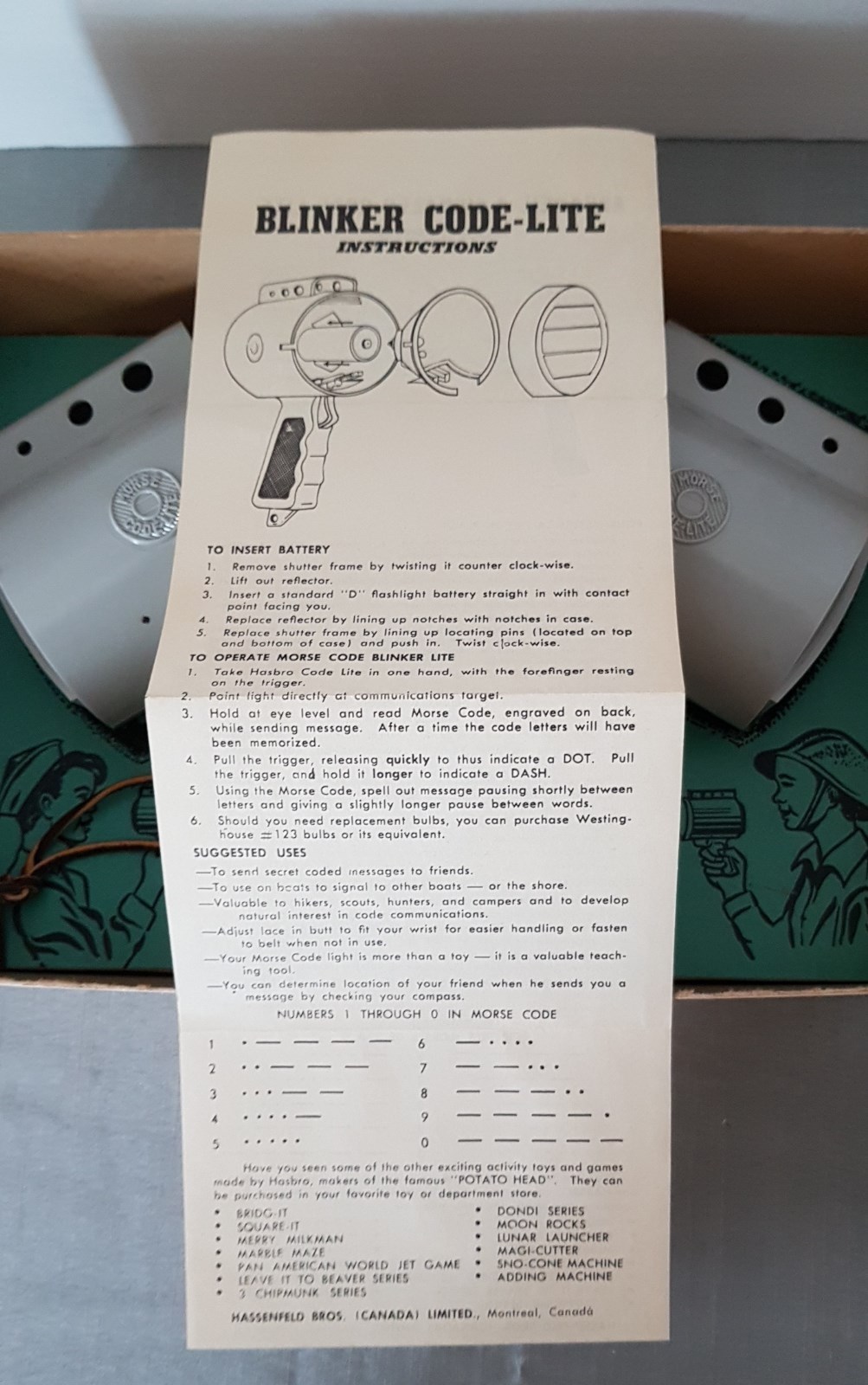 VINTAGE NAVY BLINKER CODE-LITE SET WITH COMPASS TESTED WORKING
