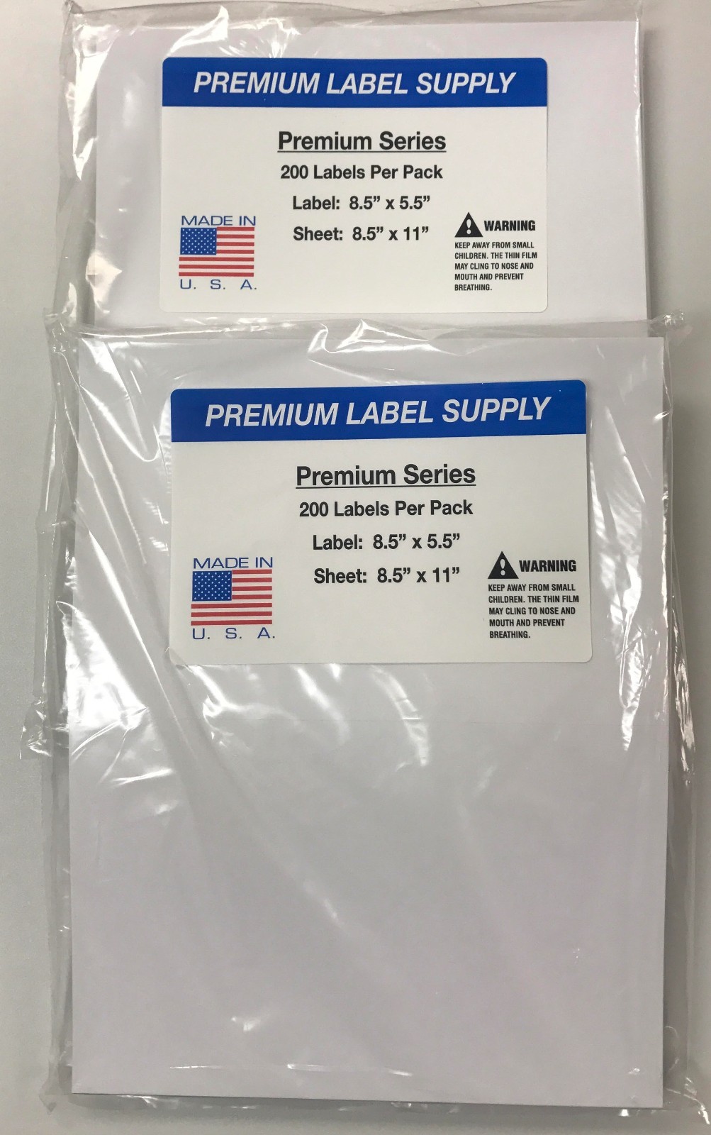 500 Premium 8.5 X 5.5 Half Sheet Shipping Labels self adhesive