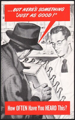 Vintage brochure 7 UP Just As Good salesman pic dated 1949 new old stock n-mint