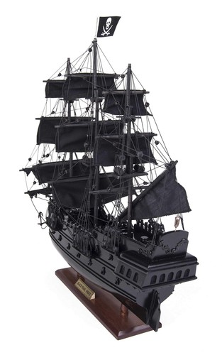 Пиратский корабль из черной жемчужины размером 6,5 X 20 X 19 дюймов