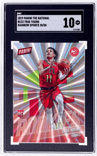 2019 NBAカード Trae Young サイン 10シリ 2019 Panini National Convention Trae Young Rainbow Spokes