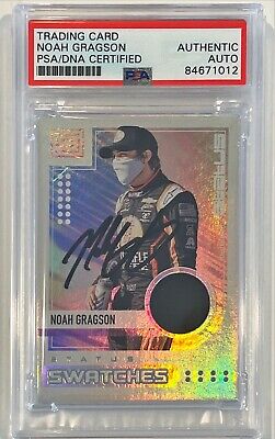 2021 Panini Status Noah Gragson Race Used Firesuit Signed Auto Card #NG PSA/DNA