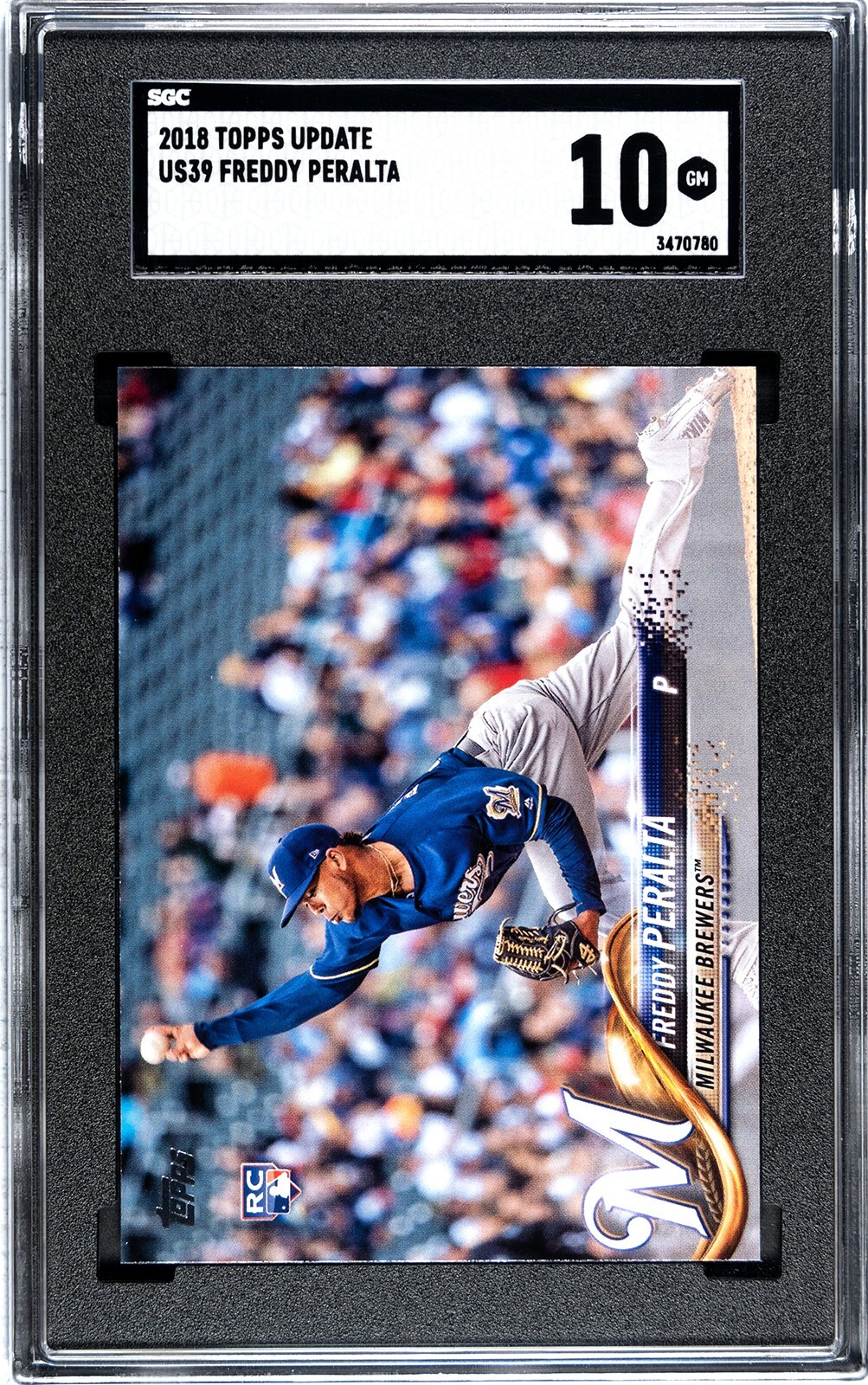 2018 Topps Update #US39 Freddy Peralta Rookie SGC 10 GEM