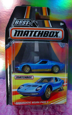 2017 Best of Matchbox LAMBORGHINI MIURA P400 S  blue;gold;rubber tires Series 2